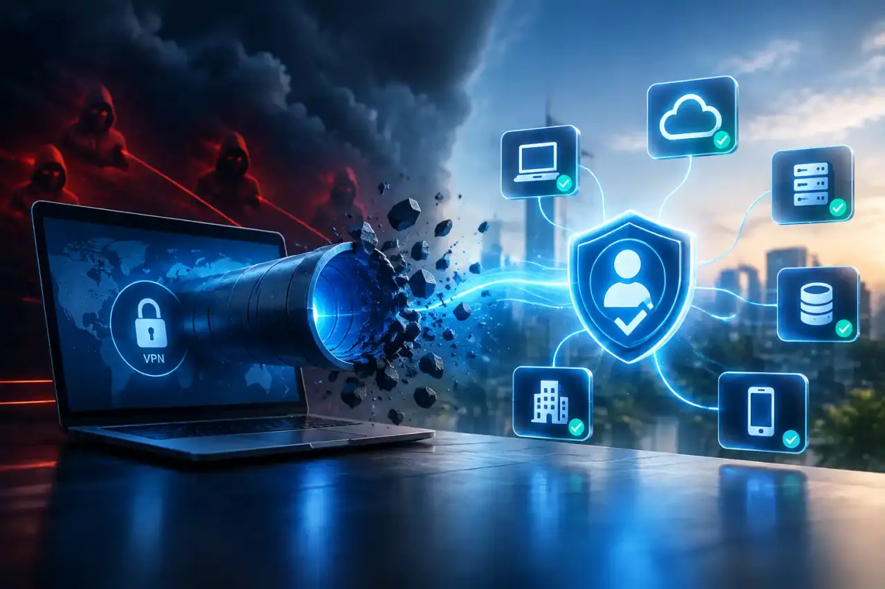 Architecture de sécurité moderne ZTNA vs VPN traditionnel