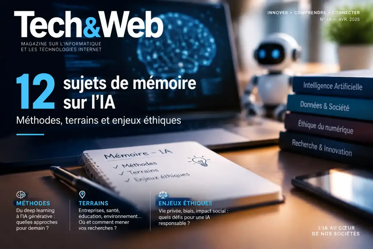 12 sujets de mémoire sur l’IA : méthodes, terrains et enjeux éthiques