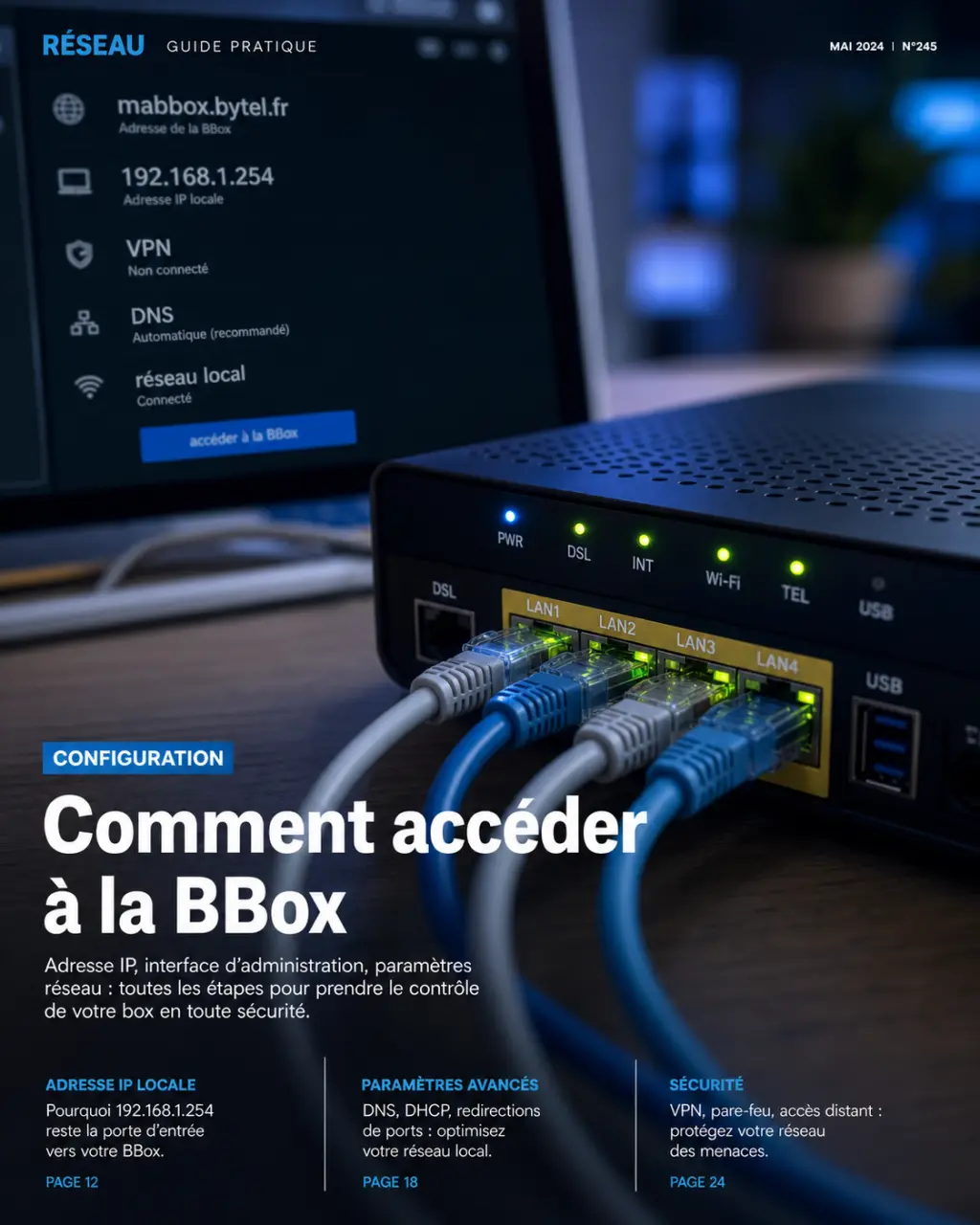 mabbox.bytel.fr ou 192.168.1.254 : vérifier le VPN, le DNS et le réseau local pour accéder à la BBox