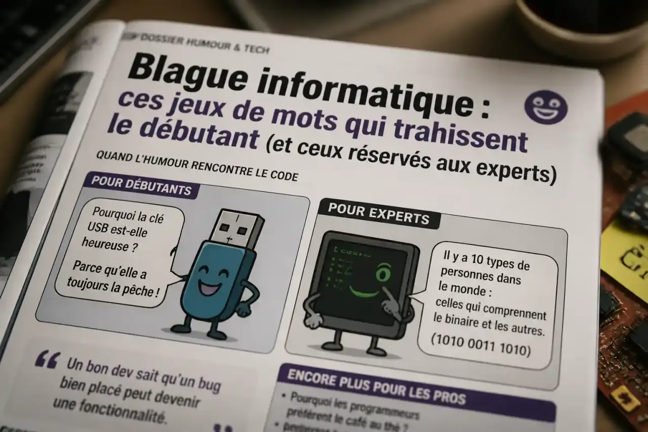 Blague informatique : ces jeux de mots qui trahissent le débutant (et ceux réservés aux experts)